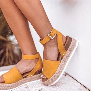 Saffron Ankle Strap Espadrille Flatform Sandal